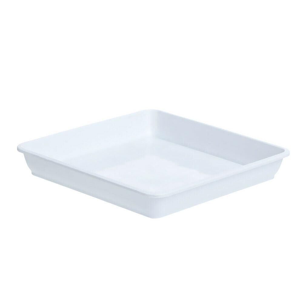 Deformation-resistant Indoor Home Outdoor Square Garden Supplies Planter Tray Drip Tray Flower Pot Tray WHITE 18 X 18CM