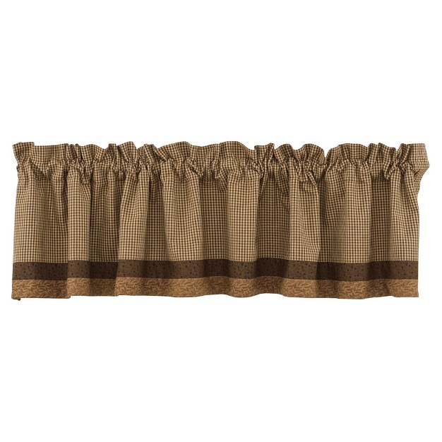 Shades Of Brown Lined Border Valance