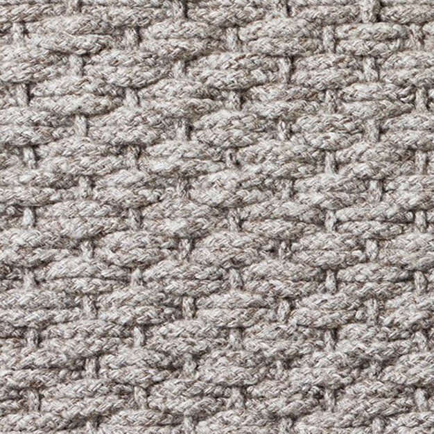 Handwoven Doormat Light Grey Solid Rectangle Indoor And Outdoor Polypropylene Door Welcome Mat Grey