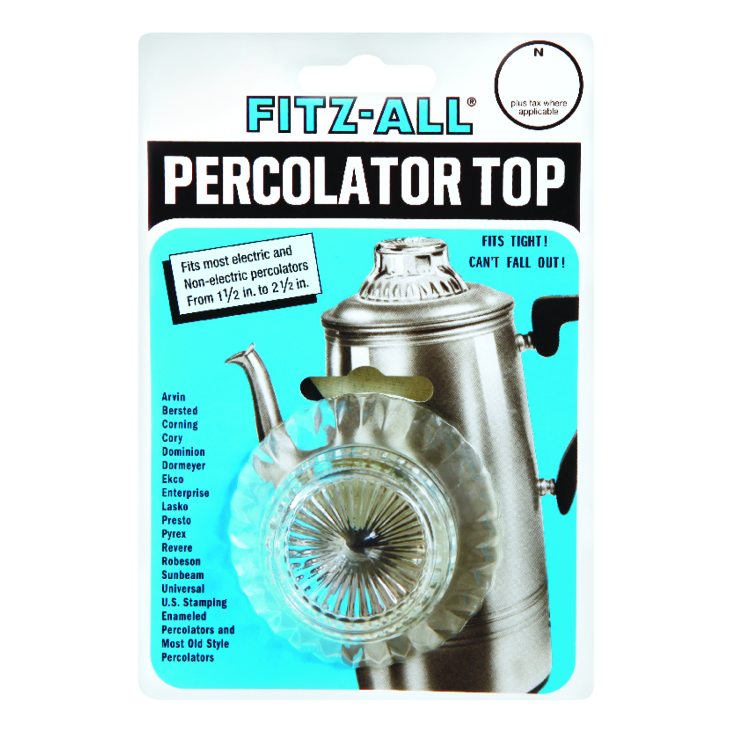 Fitz-All Glass Replacement Percolator Top Clear