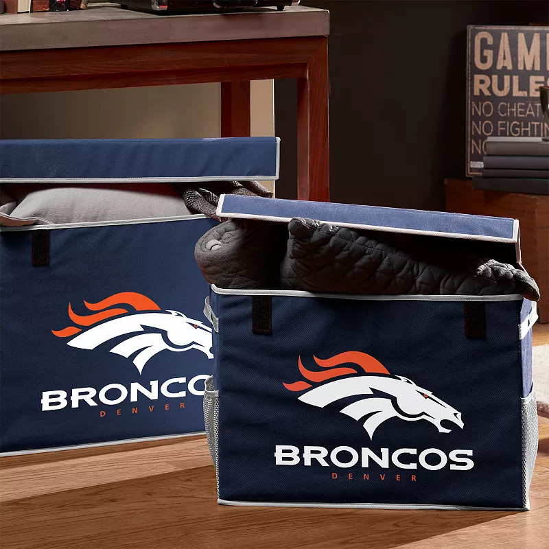 Franklin Sports Denver Broncos Small Collapsible Footlocker Storage Bin