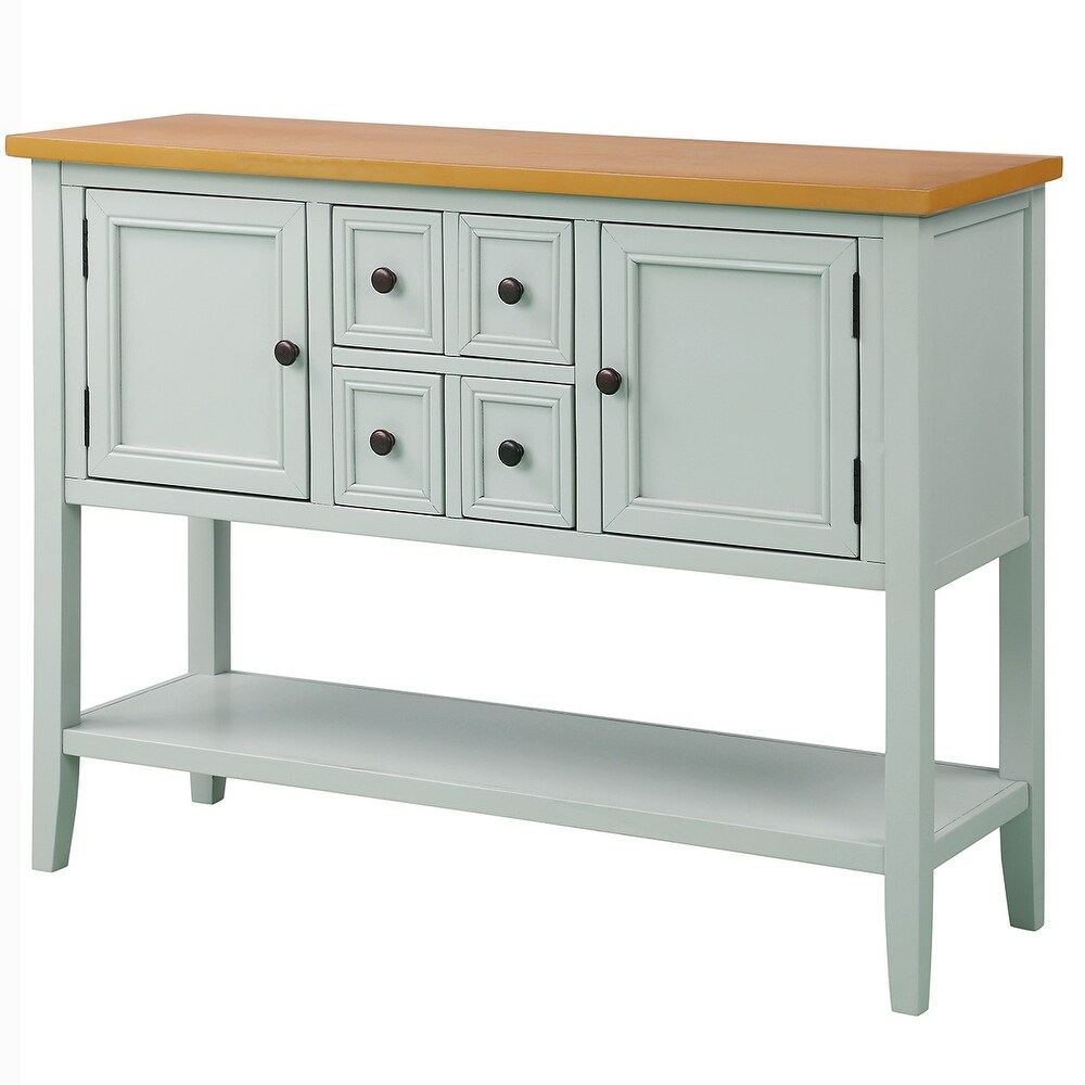 Merax Sideboard Console Table with Bottom Shelf and Drawers