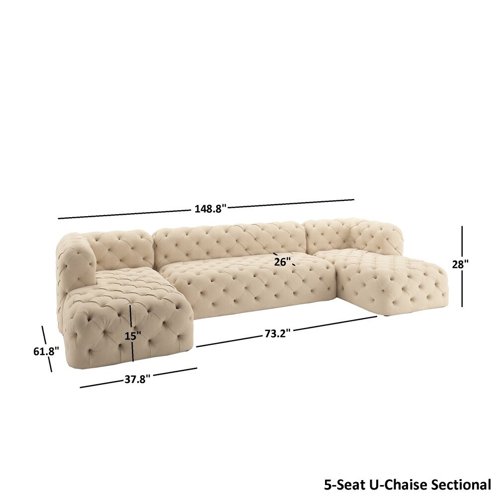 Knightsbridge II Chesterfield U shape Sectional by iNSPIRE Q Artisan