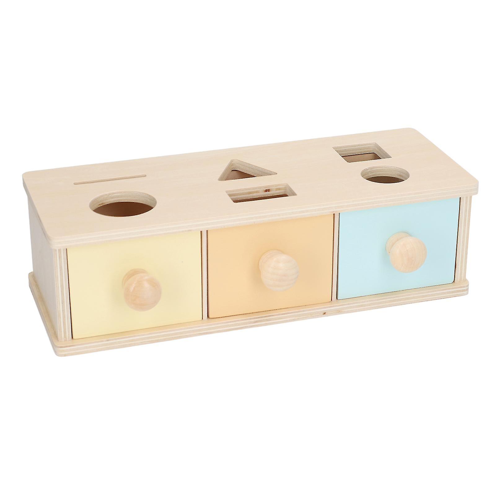 Children Educational Toy Multifunctional Composite Wood Parent Child Pitching Simulation Model Toy Drawer Box