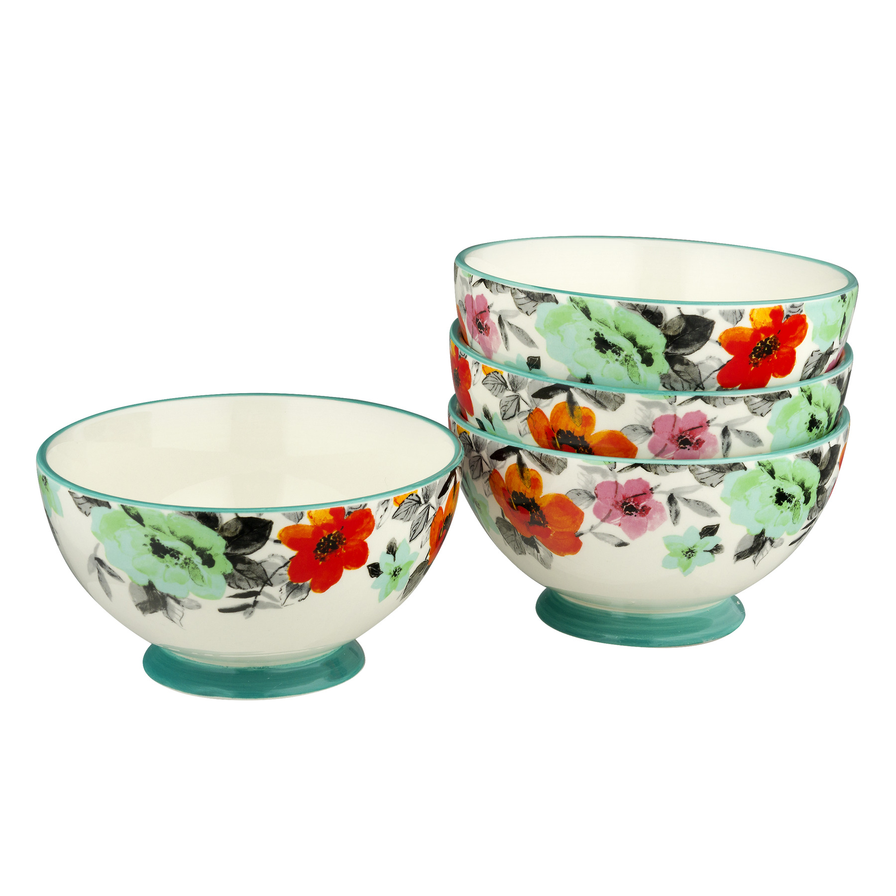 The Pioneer Woman Flea Market Floral Bowl， Set of 4