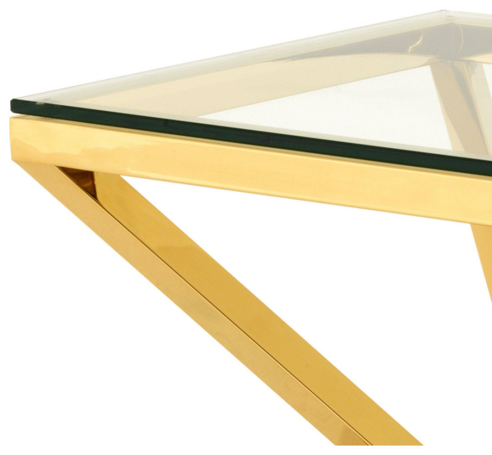 Gold Side Table  Eichholtz Connor   Contemporary   Side Tables And End Tables   by Oroa   Distinctive Furniture  Houzz