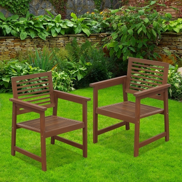 Surfside Teak Hardwood Outdoor Armchair without Cushion (Set of 2) by Havenside Home