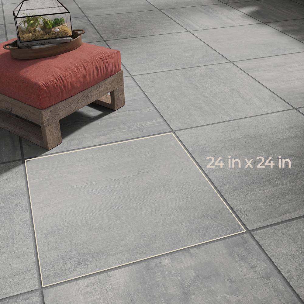 Corso Italia Pietra Chrome 24 in. x 24 in. x 0.75 in. Porcelain Paver 610010002220