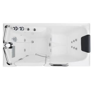 Empava 52.5 in. Walk-In Whirlpool Bathtub in White with Left Side Door EMA-WIT02