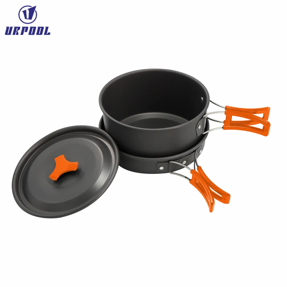 camping light Cookware Set Open Fire Cookware Backpacking Cooking Mess Kit Lightweight Camping Pans and Pots Kit for outdoor cam