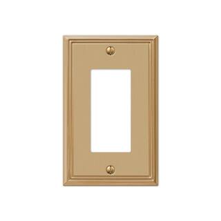 Hampton Bay Rhodes 1 Gang Rocker Metal Wall Plate - Brushed Bronze 77RBZHB