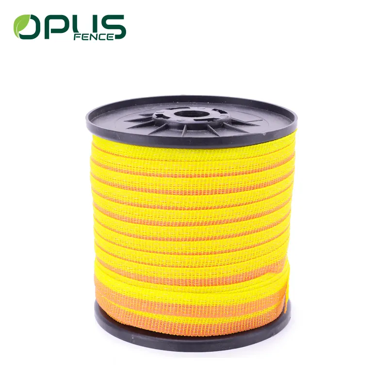 Easily assembled 50mm width 200m adjustable pe electric fence tape for livestock