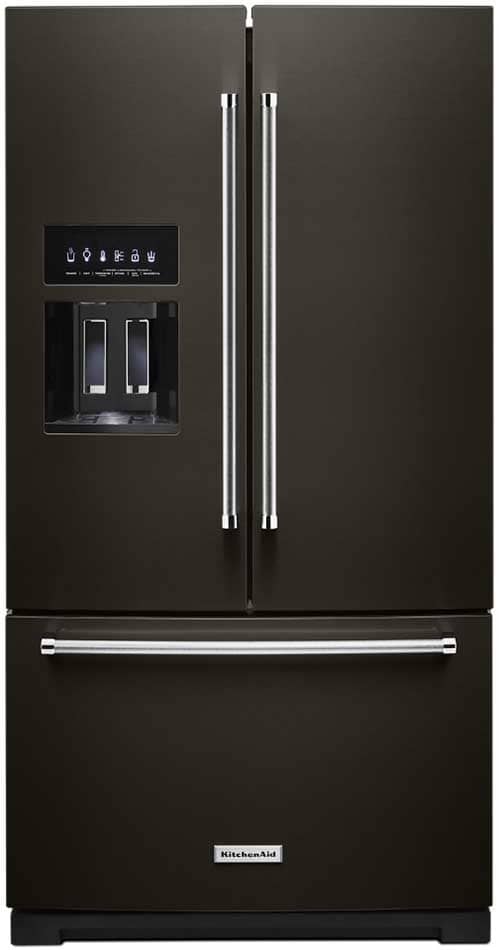 KitchenAid 36 PrintShield Black Stainless Steel French Door Refrigerator With Exterior Ice And Water