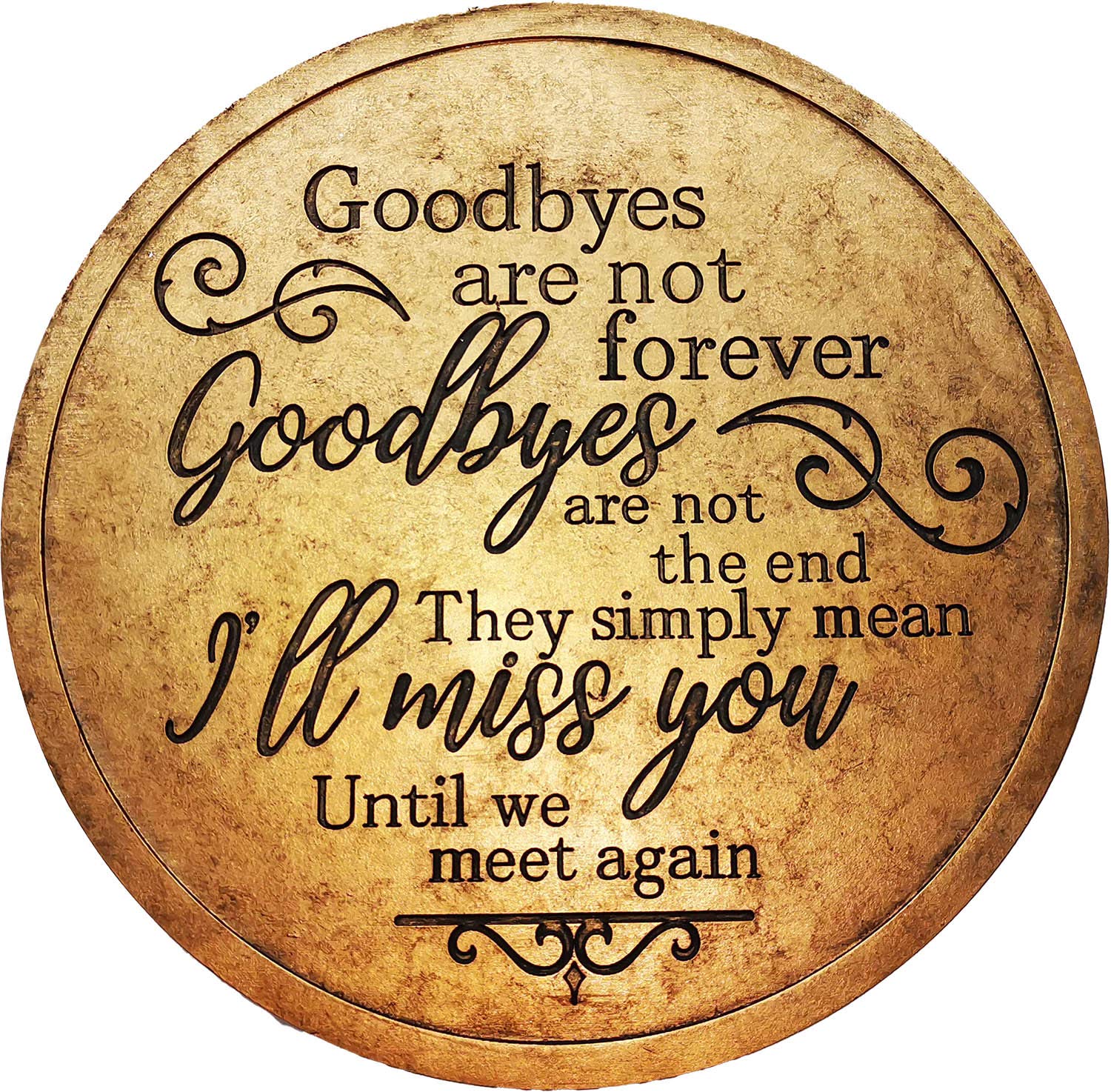 Spoontiques 13227 Goodbyes Stepping Stone, Gold