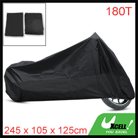 Motorcycle Cover XL 180T Rain Dust Black Outdoor Waterproof UV Protector