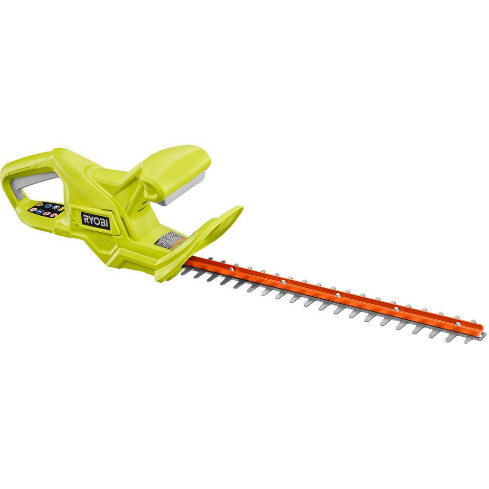 RYOBI ONE+ 18V 18 in. Cordless Battery Hedge Trimmer (Tool Only) P2607BTL