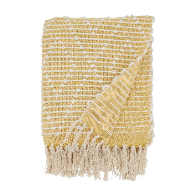 Diamond Woven Throw Blanket With Tassel Saro Lifestyle