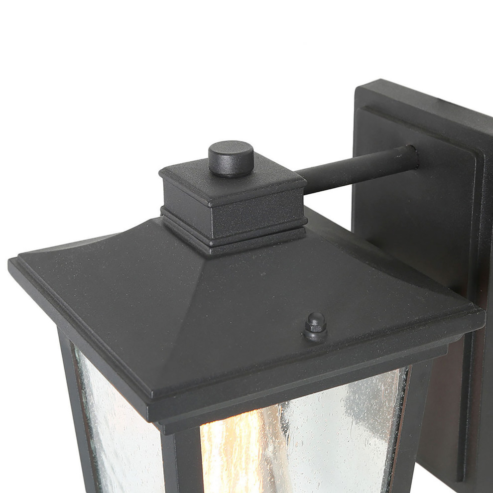 LNC 1 Light Farmhouse Black Outdoor Sconces Wall Lighting  Outdoor Lantern   Transitional   Outdoor Wall Lights And Sconces   by LNC  Houzz