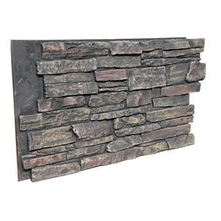 TRITAN BP Ledge Stone 48 in. x 24.25 in. Polyurethane Interlocking Siding Panel in Volcanic Ash HL-4843-VAH