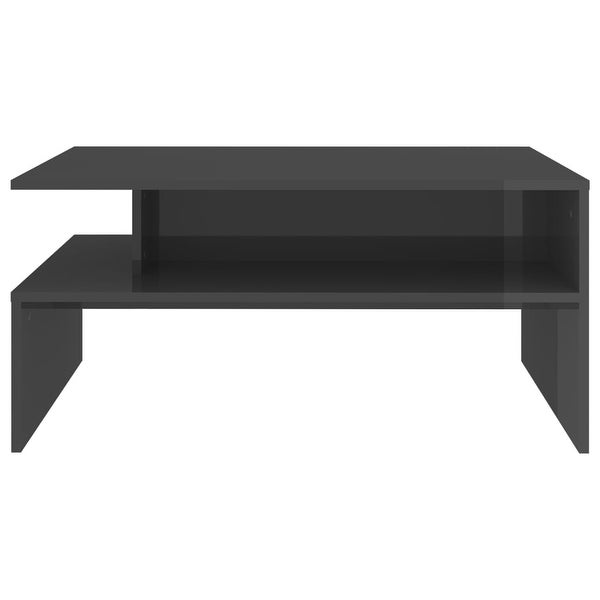 Coffee Table High Gloss Gray 35.4