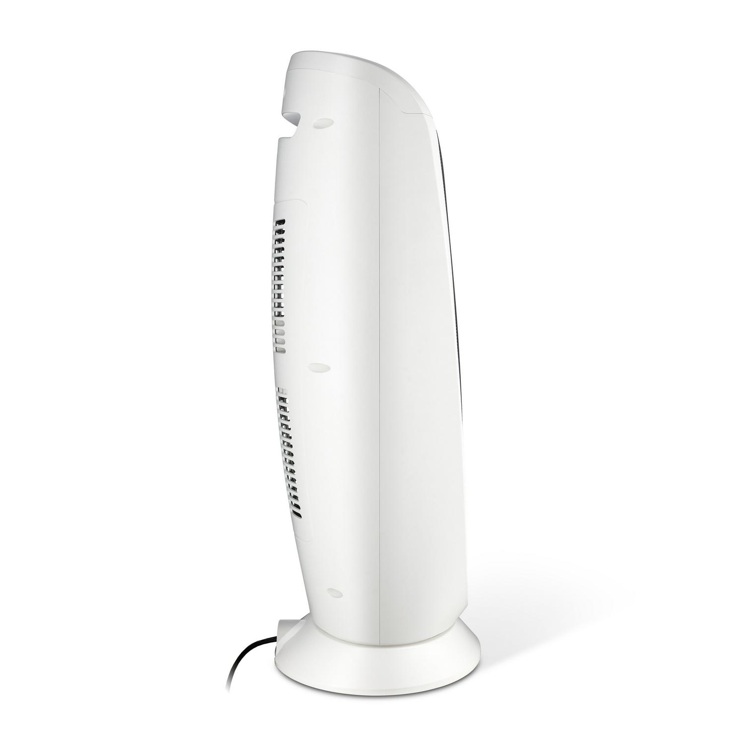 Lasko 1500W Digital Ceramic Tower Space Heater with Remote， 5165， White