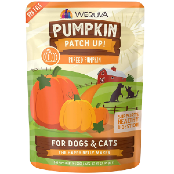 Weruva Pumpkin Patch Up! Pumpkin Puree Dog and Cat Food Supplement Pouch