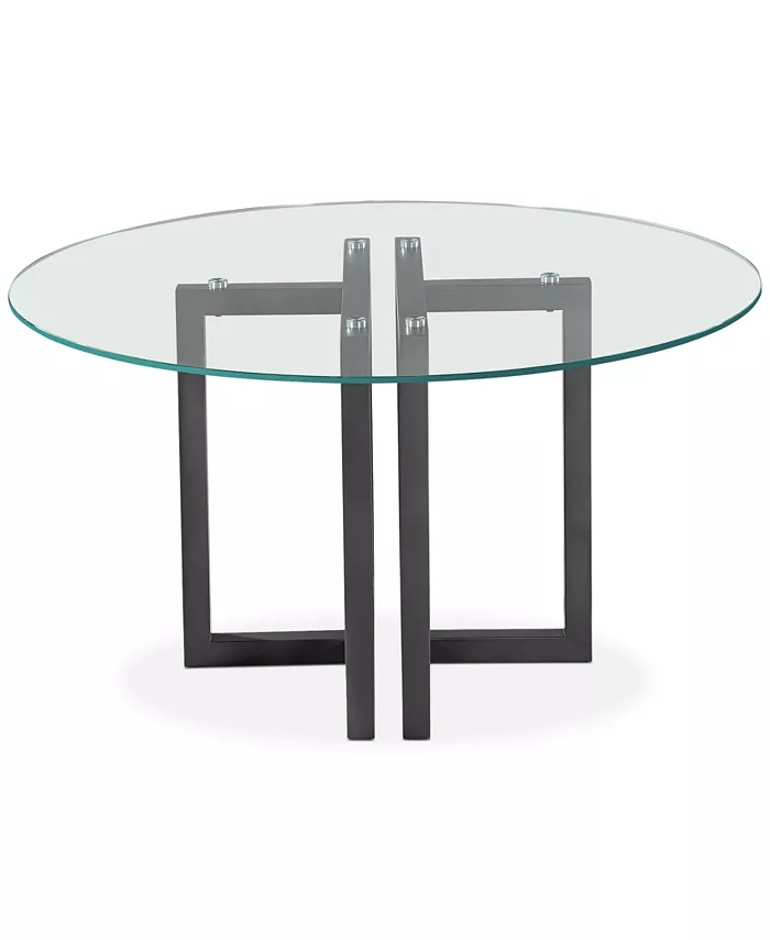 Furniture Emila 54 Round Glass Mix and Match Dining Table