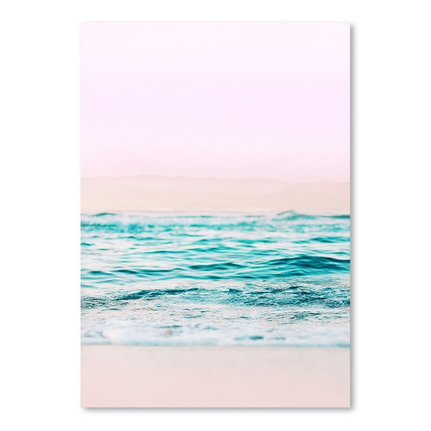 Americanflat Coastal Beach Waves In Sunset By Tanya Shumkina Poster