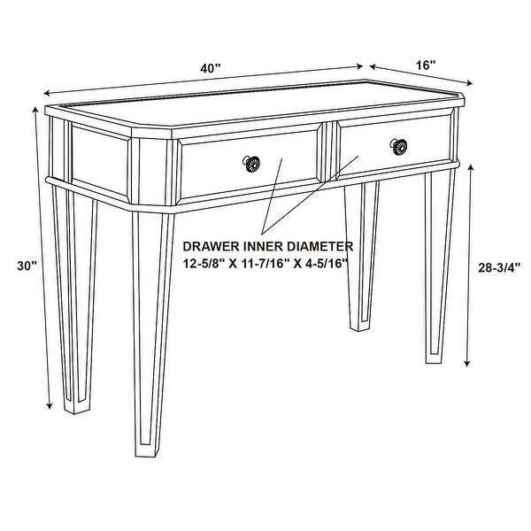 Cascade Mirrored Entryway Console Table