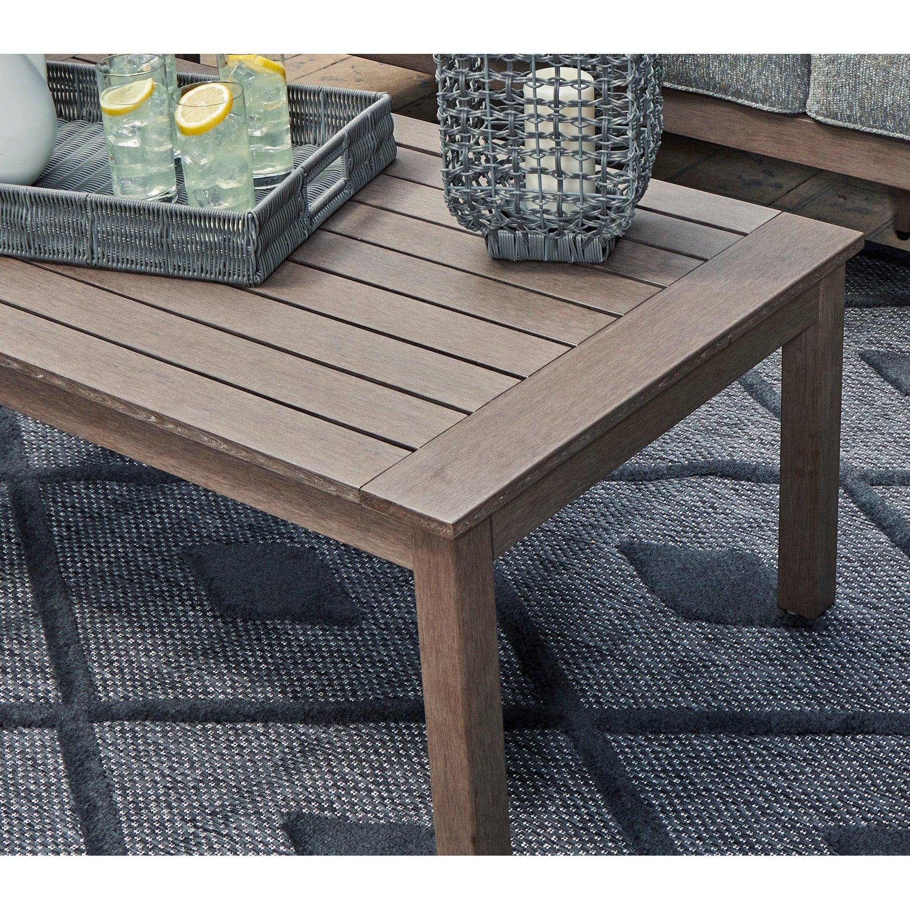 Poly Teak Taupe 48 Outdoor Coffee Table