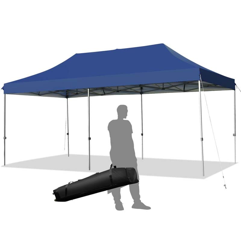 10 x 20 FT Pop Up Canopy Tent Portable Folding Event Party Tent Adjustable with Roller Bag