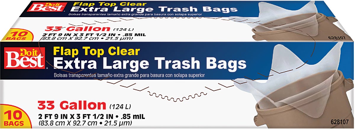 Do it Best Extra Large Trash Bag 33 Gal. Clear