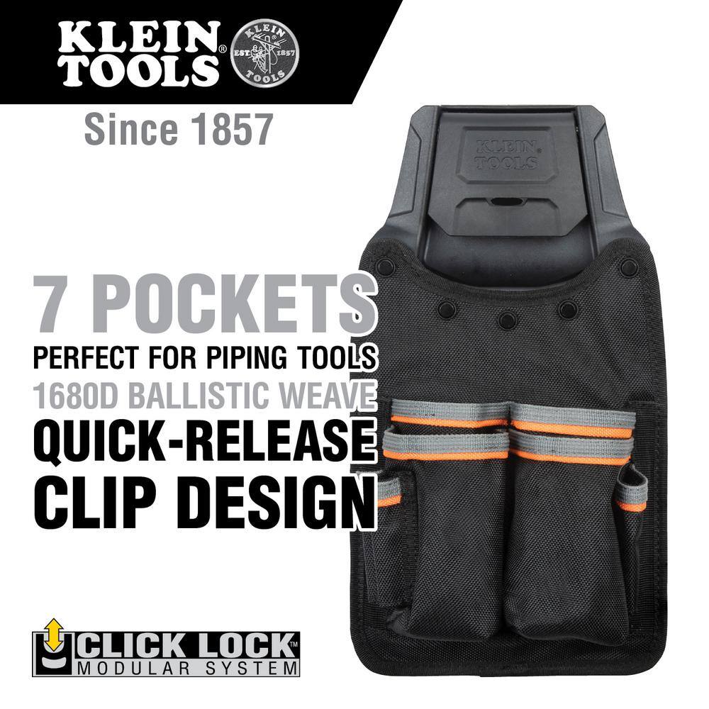 Klein Tools Tradesman Pro Modular Piping Pouch with Belt Clip 55912