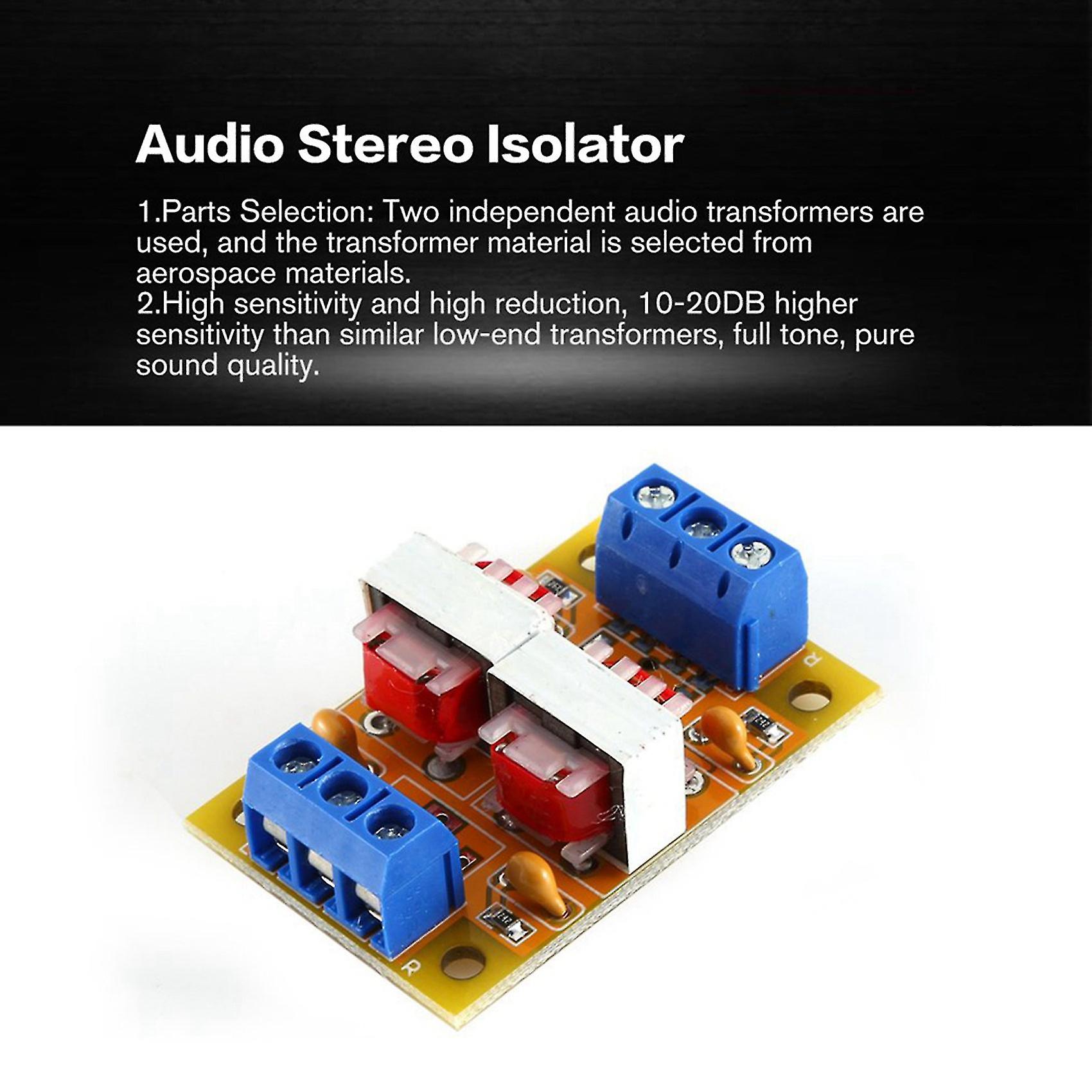 3x Audio Stereo Isolator Eliminate Current Sound Interference Filter Eliminator Ground Loop Suppres