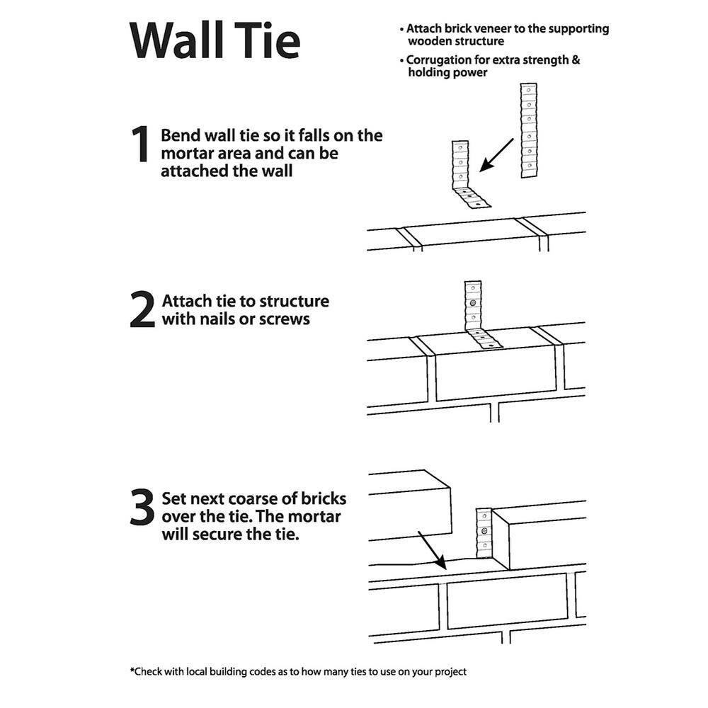 PROWORX Steel Wall Ties (600-Pack) 831992