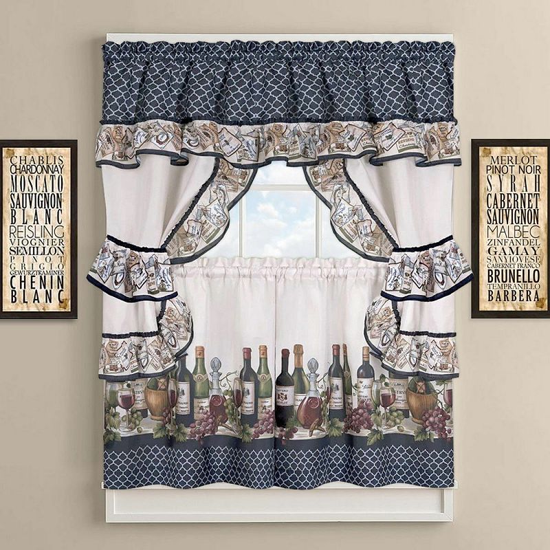 GoodGram French Chateau Complete Cottage Kitchen Curtain Set by GoodGram