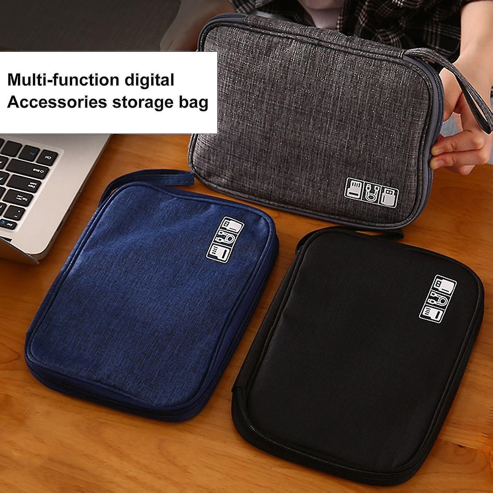 Storage Pouch Large Capacity Waterproof Oxford Cloth Earphone Pouch Digital Accessories Storage Bag For Home