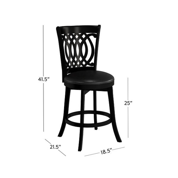 Hillsdale Furniture Van Draus Wood Swivel Stool， Black