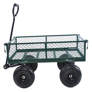 Siavonce Wagon Cart Garden Cart Trucks Make It Easier To Transport Firewood Green DB-ZX-D0102H2RDMU