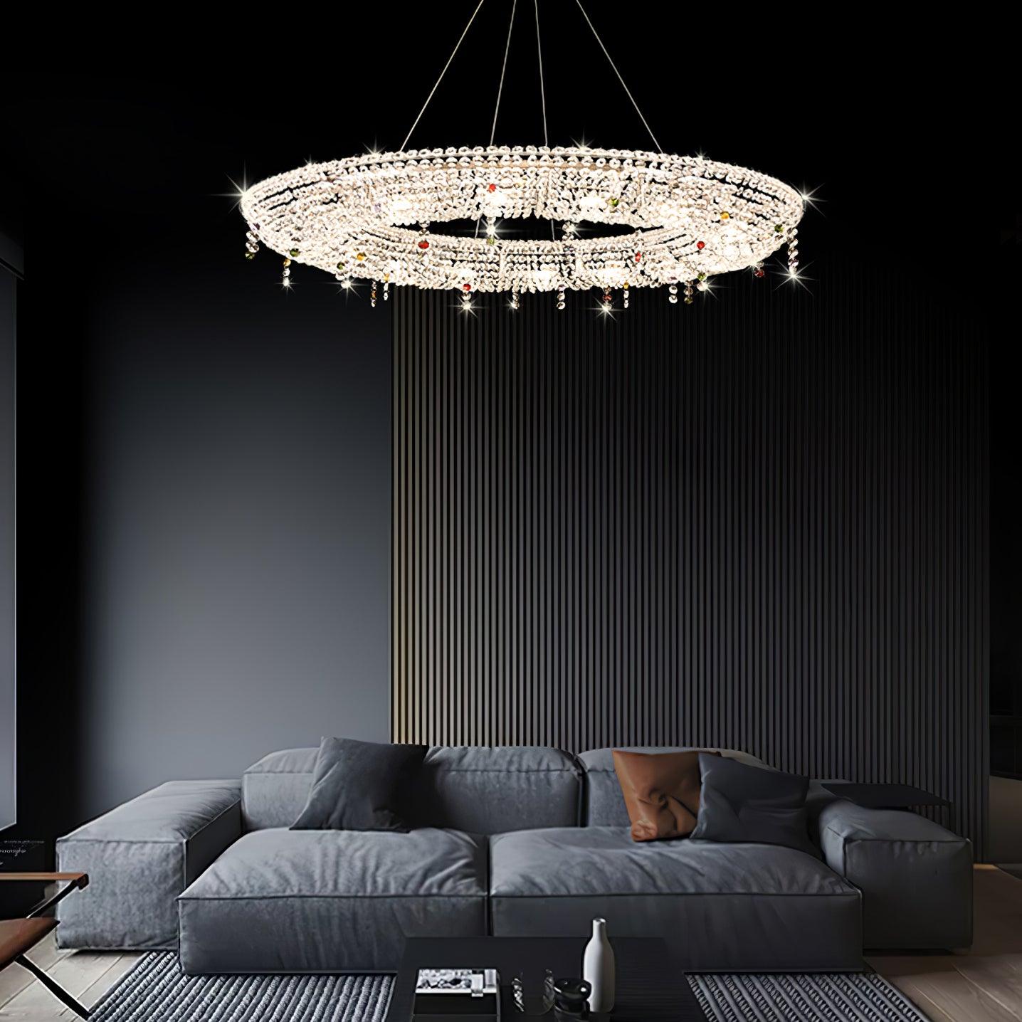 Modern Round Crystal Chandelier