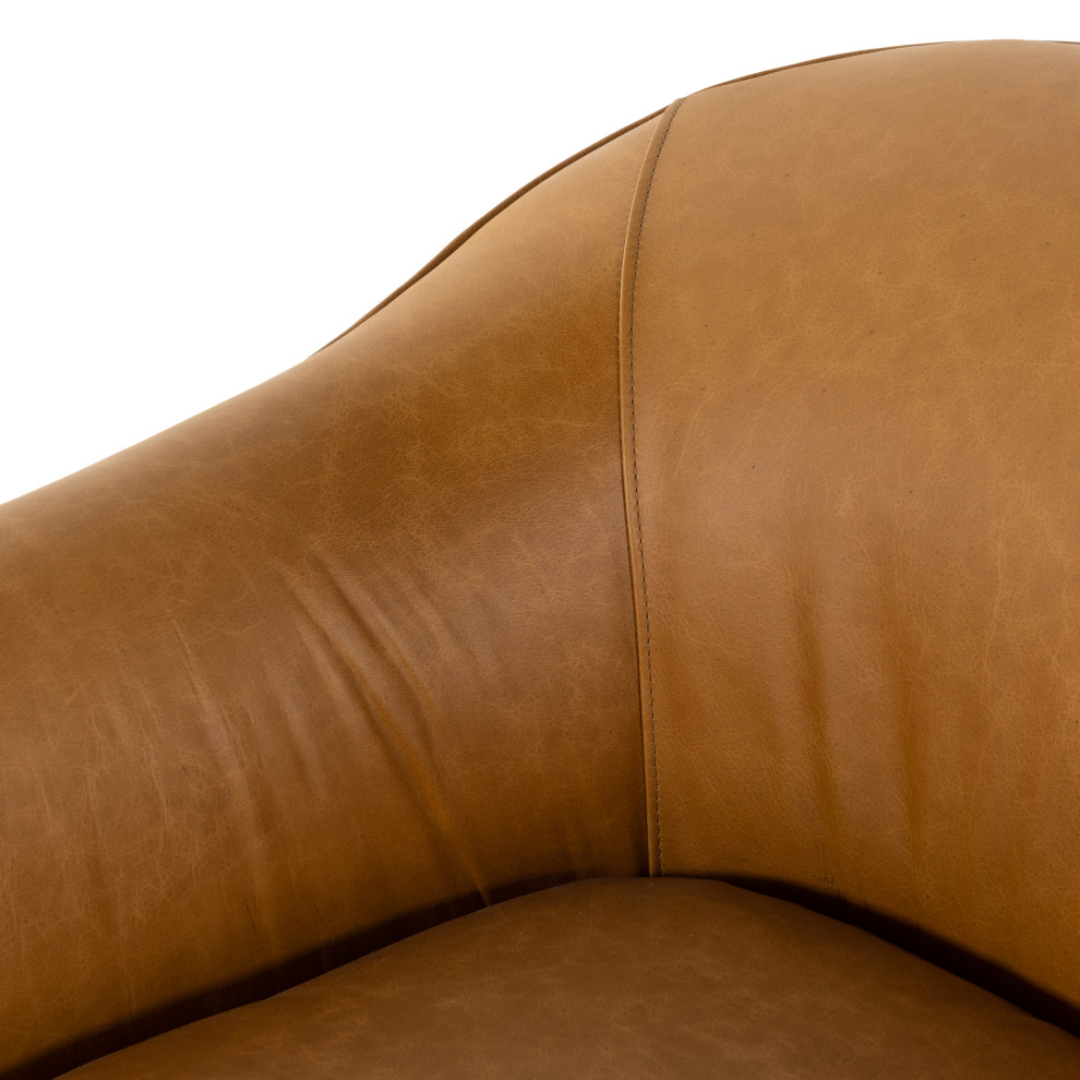 Quinton Swivel Chair Ontario Camel   Contemporary   Armchairs And Accent Chairs   by Four Hands  Houzz