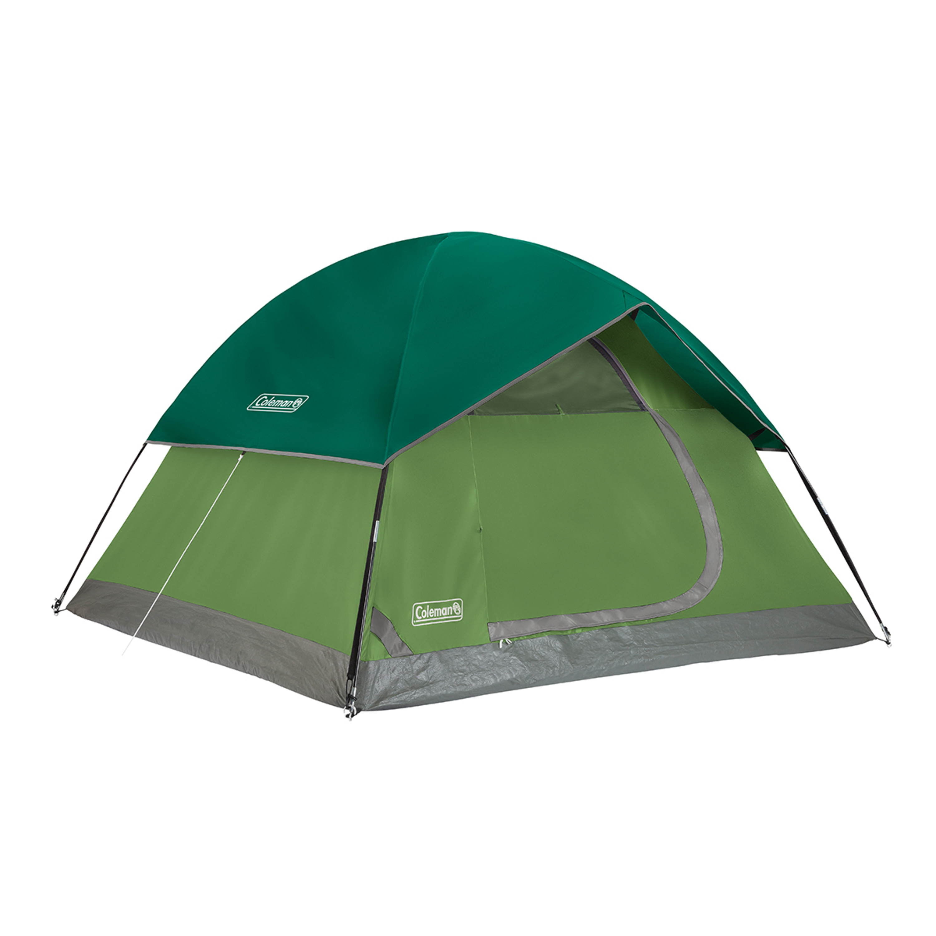 Coleman Sundome 4-Person， 9 x 7 x 4 feet， WeatherTec， Camp Tent， Spruce Green