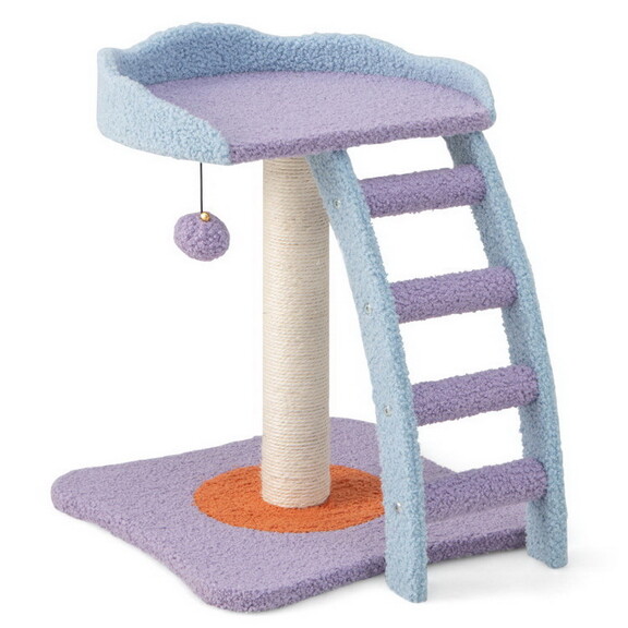 Costway 53149627 19 Inch Mohair Plush Cat Tree wit...