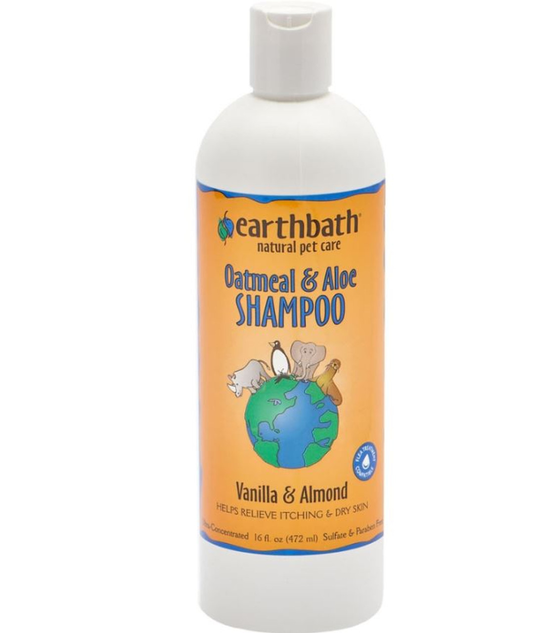 Earthbath Oatmeal， Vanilla， and Almond Shampoo， 16oz