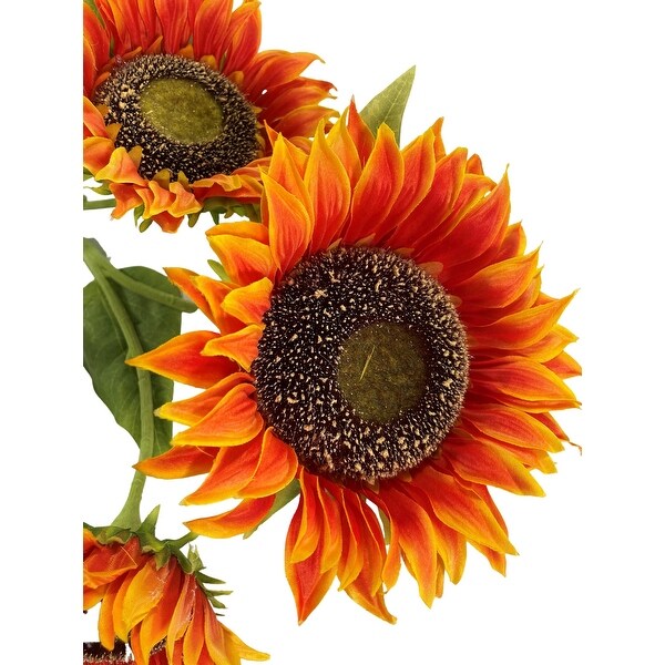 Sunflower Stem x 3 Orange 36 Set of 3