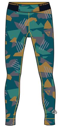 Blossom Recycled Base Layer Leggings - Deep Blue Camo Pattern