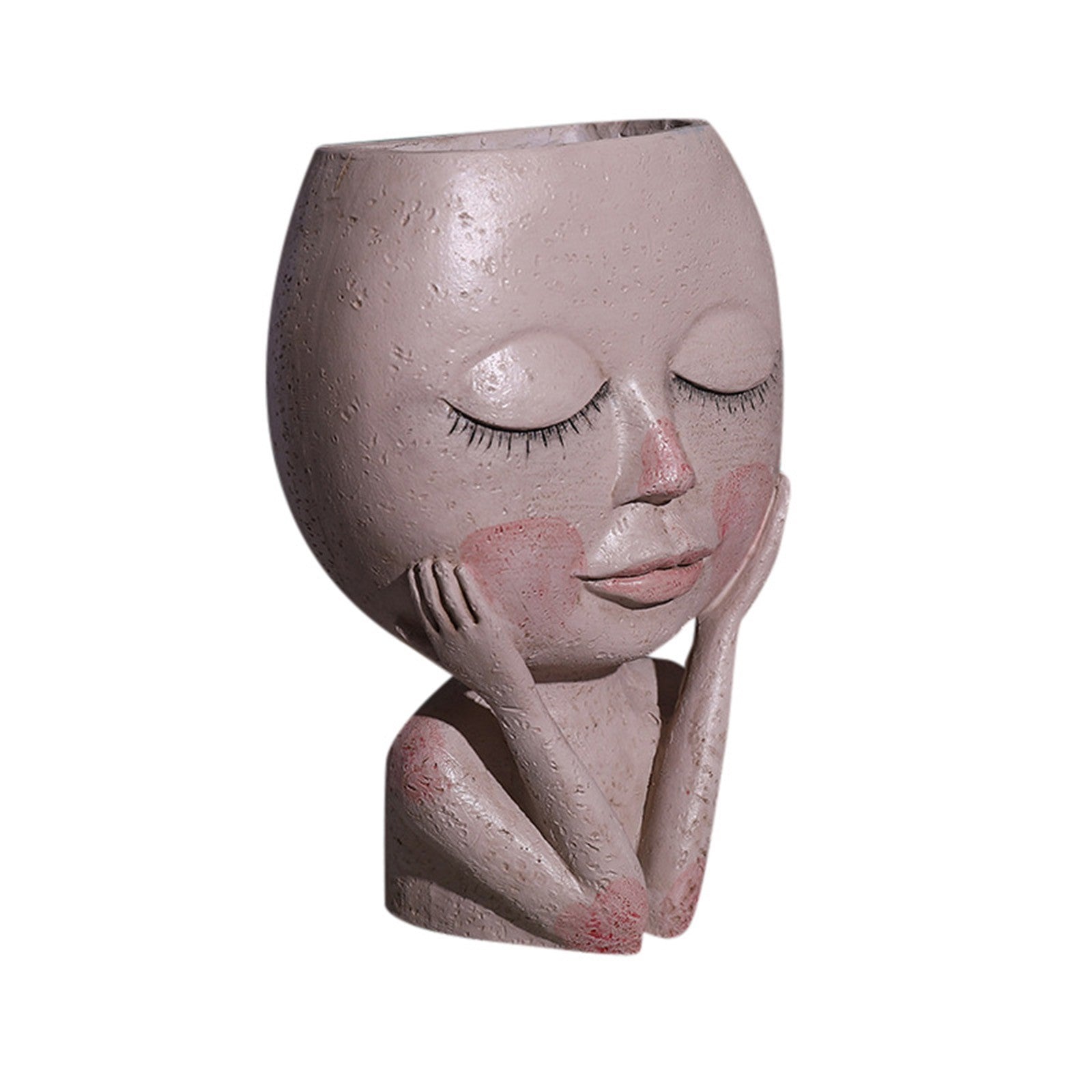 Girls Face Head Flower Planter Succulent Plant Pot Flowerpot Figure Garden Decor