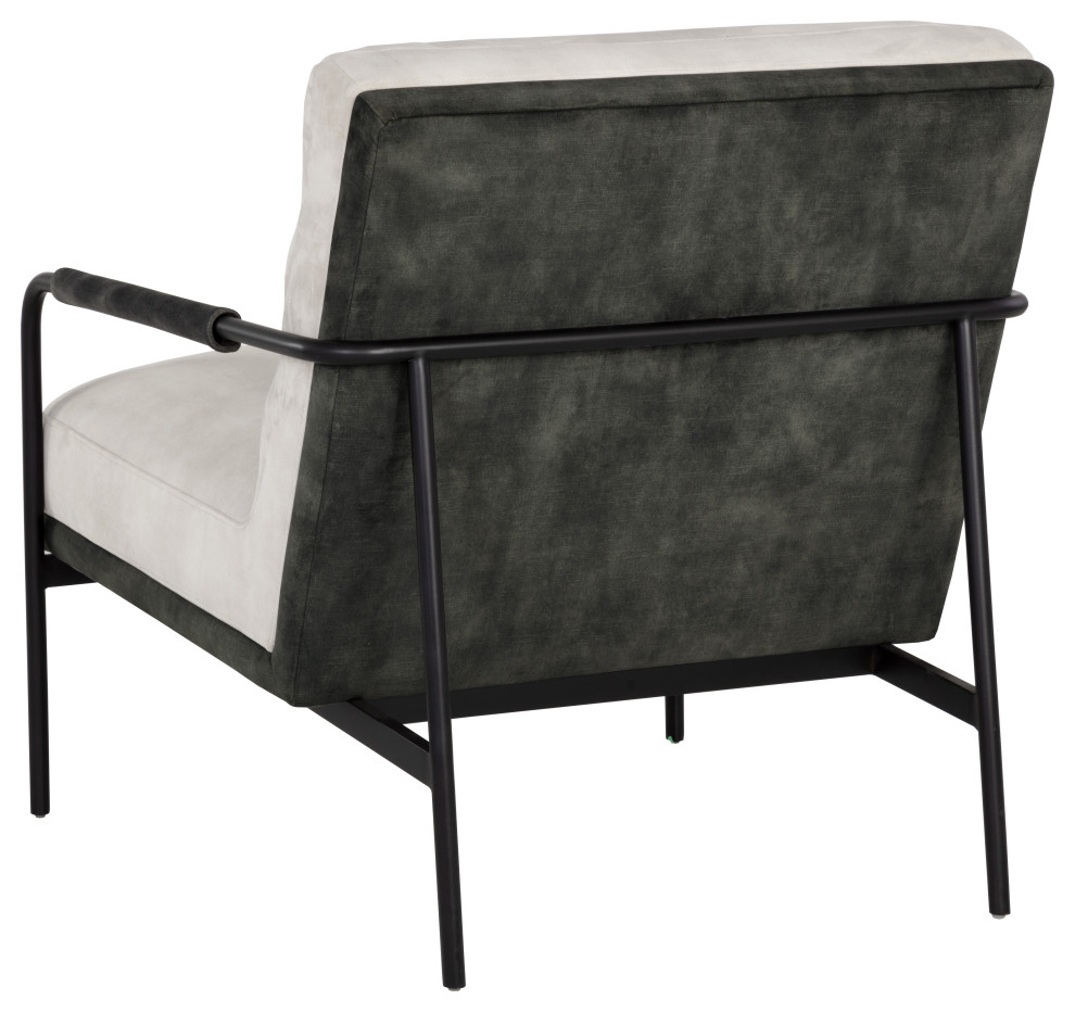 Tristen Lounge Chair Nono Cream / Nono Dark Green   Industrial   Armchairs And Accent Chairs   by Sunpan Modern Home  Houzz