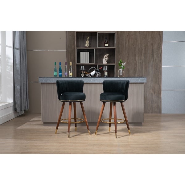 Counter Height Bar Stools Set of 2 andh fixed height to 360 degree