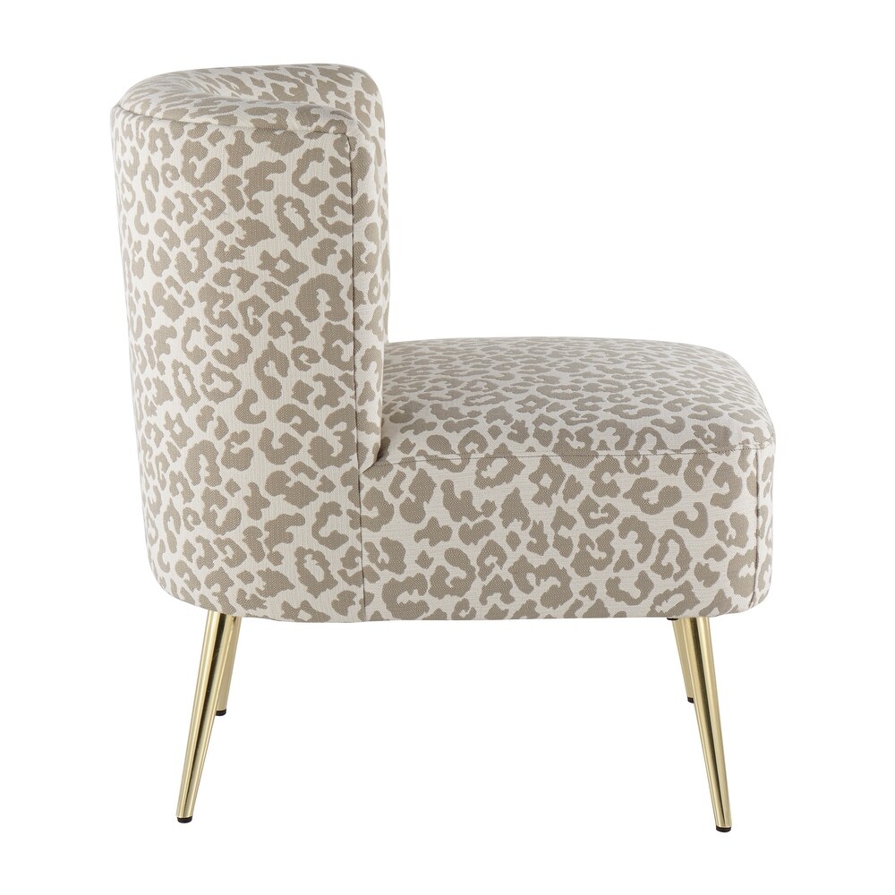 Silver Orchid Harding Leopard Print Slipper Chair